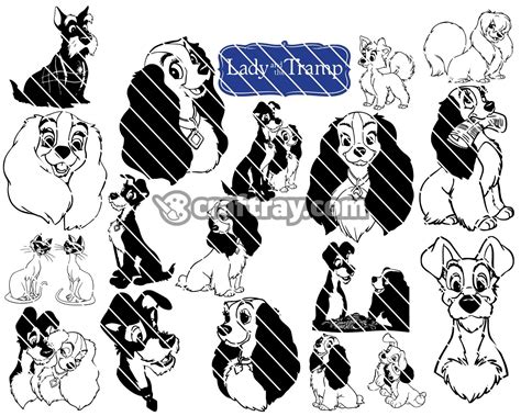 Lady And The Tramp Silhouette Lady And The Tramp Svg