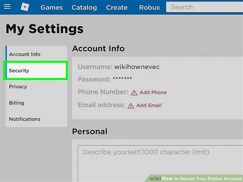 How To Secure Your Roblox Account 9 Steps With Pictures