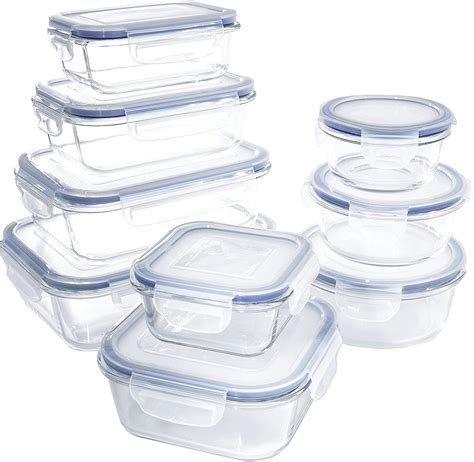 1790 Glass Food Storage Containers With Lids 9 Pack Glass Meal Prep Containers