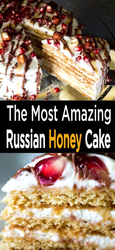 easy honey cake recipe “medovik” in 2020 honey cake recipe honey cake recipe easy russian cakes