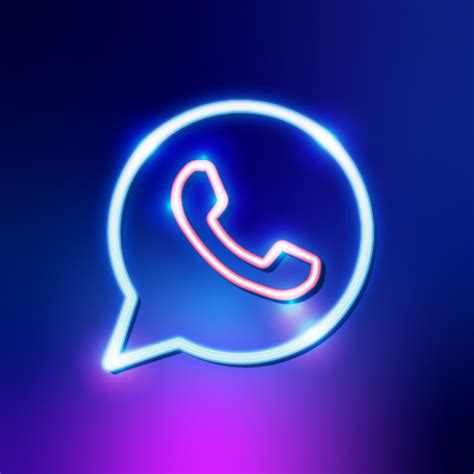 Neon Blue Aesthetic Whatsapp Logo Images And Photos Finder