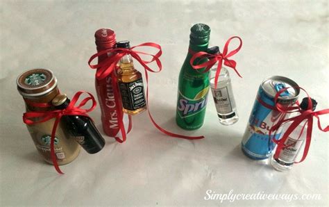 A Quick And Easy Diy Alcohol T Idea Using Mini Alcohol Bottles And