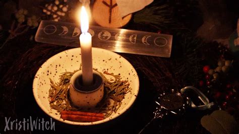 winter solstice yule altar candle yule winter solstice candle altar