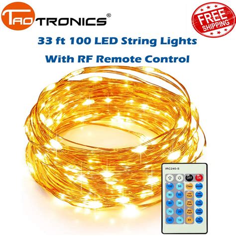 Taotronics 33ft 100 Led String Lights Tt Sl036 Dimmable With Remote Led10