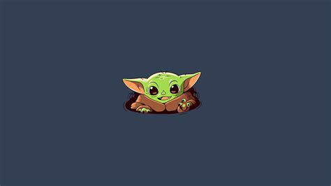 Baby Yoda Cartoon Wallpapers Wallpaper Cave