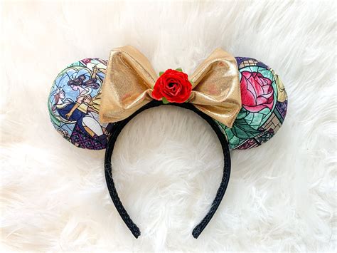 Belle Mickey Ears Beauty And The Beast Princess Disney Etsy Mickey