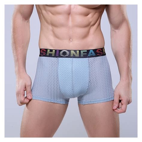 Underwear Sky Blue Boxer Breathable Fashion Sex Stretchable Fiber Calitta