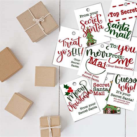 Secret Santa Gift Tag Printable Printable World Holiday