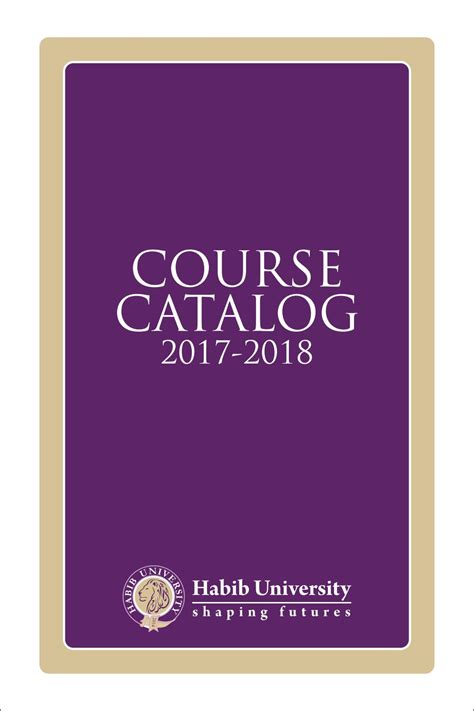 Georgetown university rankings, programs, and admission process. Course Catalog 2017/18 by Habib University - Issuu