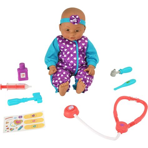 My Sweet Love 16 Piece Purple And Teal Baby Doll Doctor Play Set
