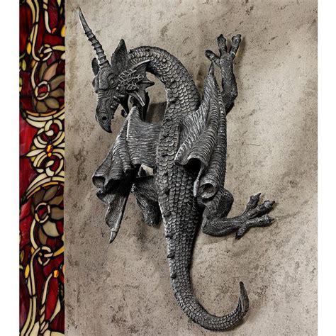 Horned Dragon Of Devonshire Wall Décor Dragon Sculpture Dragon Wall Dragon Statue
