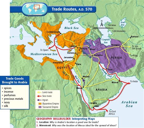 Trade Routes Ad 570 Historical Maps European History History