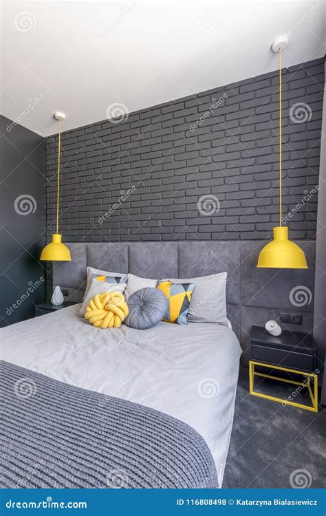 Grey And Yellow Bedroom