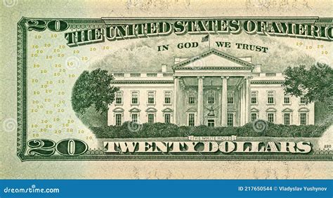 Backside Close Up Of 20 Dollar Usa Banknote Stock Photo Image Of Bank