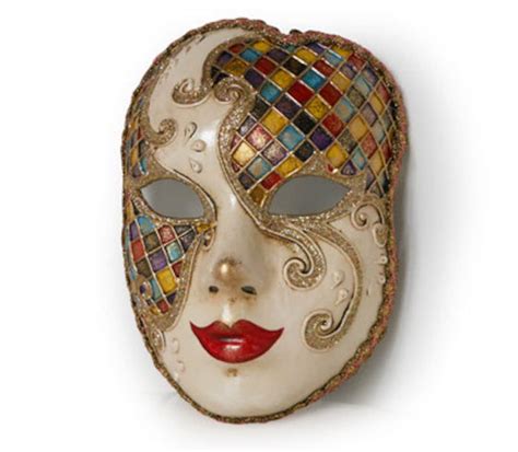 Full Face Venetian Mask Volto Mask With Harlequin Pattern V34 Etsy