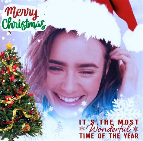 Lily Collins Wonderful Time Merry Christmas Crown Jewelry Merry
