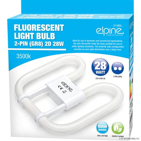 Elpine Fluorescent Light Bulb 2 Pin Gr8 2d 28w Ana