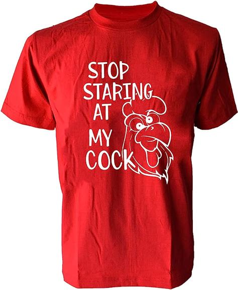 Amazon Sodatees Stop Staring At My Cock Men S T Shirt Funny Dick