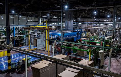 Corrugated Cardboard Factory Stock Image C0564702 Science Photo