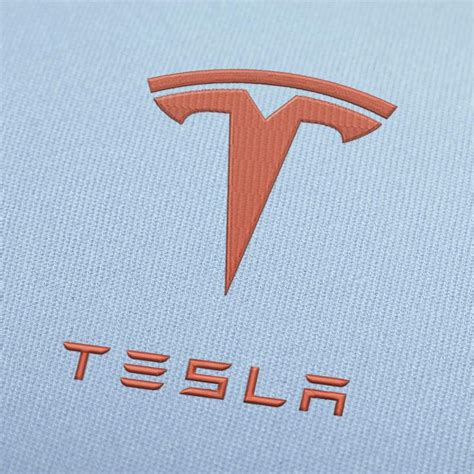 The tesla logo is an example of the automotive industry logo from united states. Tesla Logo Embroidery Design for Download — EmbroideryDownload