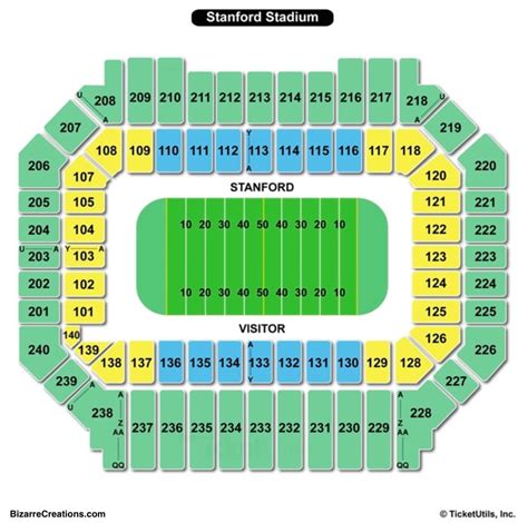 Stanford Stadium Seating Chart Seating Charts And Tickets
