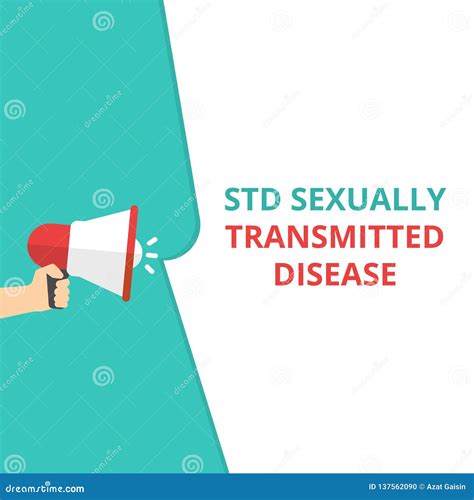 Text Sign Showing Std Sexually Transmitted Disease Stock Illustration