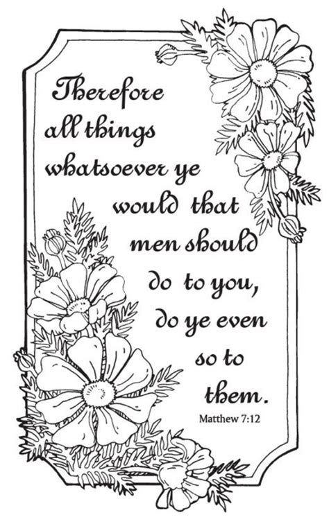 Buy it from your local christian bookstore or search for it online Mathew 7:12 | Bible verse coloring page, Bible coloring ...