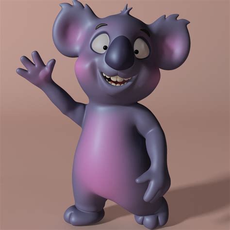 Cartoon Koala Rigged And Animated 3d Model Flatpyramid