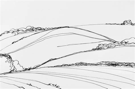 English Landscape Line Drawing Line Drawing Landscape Drawings