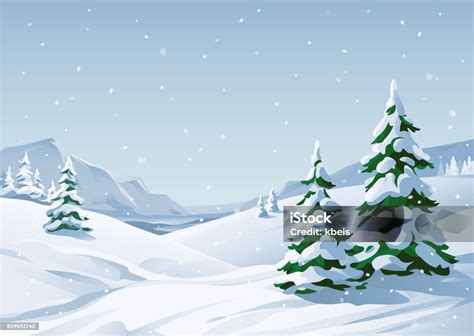 Snowy Winter Landscape Stock Illustration Download Image Now Snow