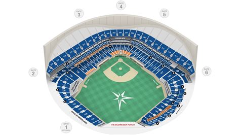 Tropicana Field Seating Chart Rows Seats And Club Seats