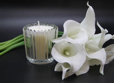 Calla Lily Tea Candle Upcycled Sustainable Holder Etsy