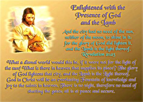 Enlightened With The Presence Of God And The Lamb Revelation 2123