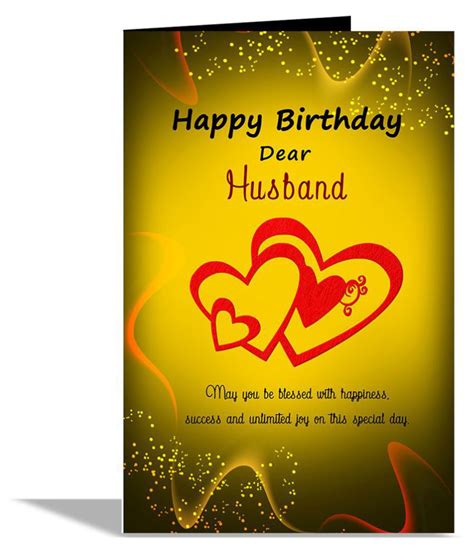 Happy Birthday Dear Husband Greeting Card Buy Online At