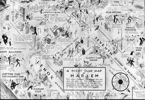 This Shows A Map Of Harlem And All The Entertainment It H