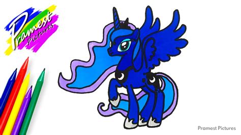 Bisa kamu coba di rumah. Putri Luna #2 | Cara Menggambar dan Mewarnai Gambar Kuda ...