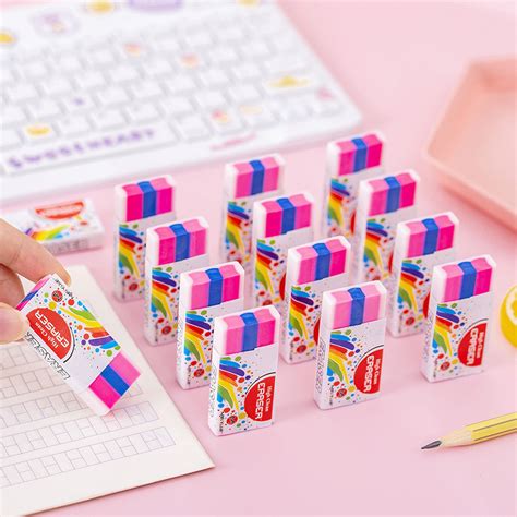 Wholesale Colorful Filled Rainbow Eraser For Students T China