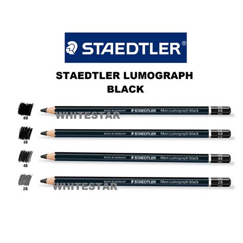 Jual Pensil Staedtler Mars Lumograph Black Pencil 8b 6b 4b 2b Shopee
