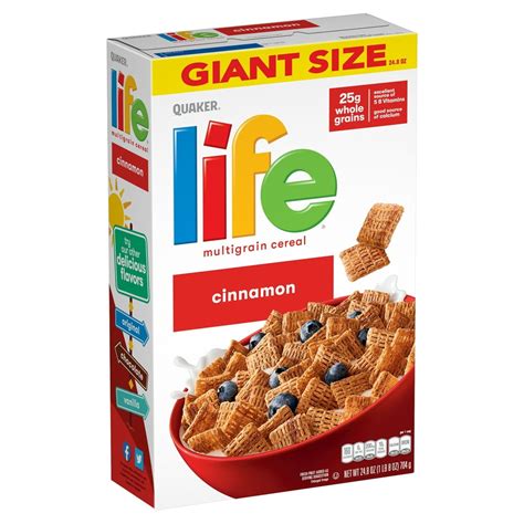 Quaker Life Cinnamon Multigrain Cereal Giant Size 248 Oz Walmart