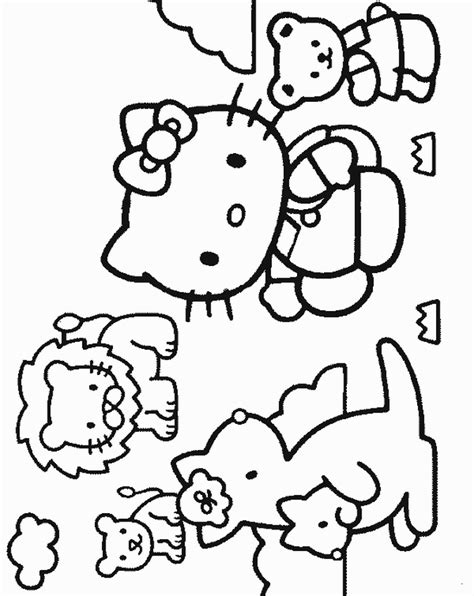 Tanti disegni sugli animali da stampare e colorare, felini. Hello Kitty Disegni da colorare - Nomi di Bimbi