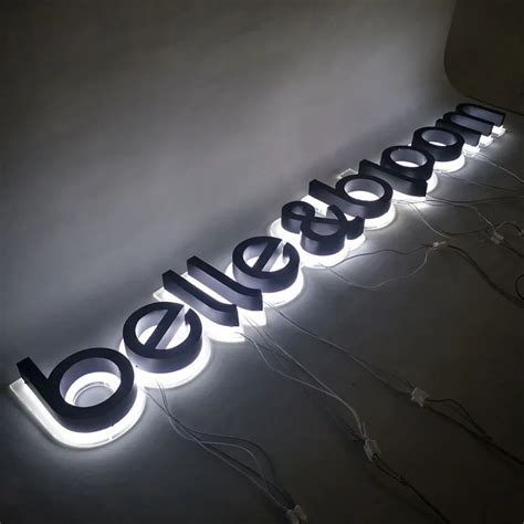 Acrylic Wall Mounted Backlit Sign Led Light Box Logo Sign 3d Led