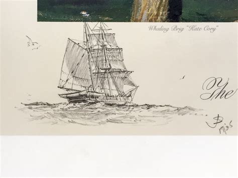 John Stobart Remarque Westport Point Whaling Brig Kate Cory 1735