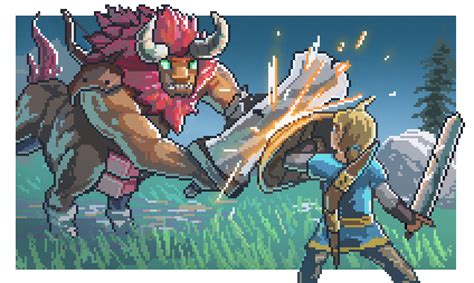 Legend of zelda pixel art. pixel art zelda breath of the wild