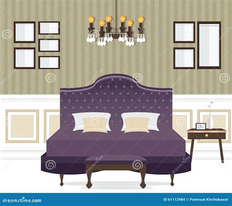 Bedroom Interior Design Stock Vector Illustration Of Apartment 61112984