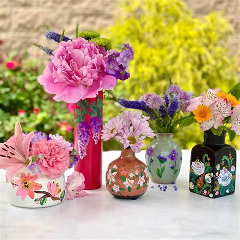 Create Beautiful Painted Works Of Art On Recycled Vases And Jars To