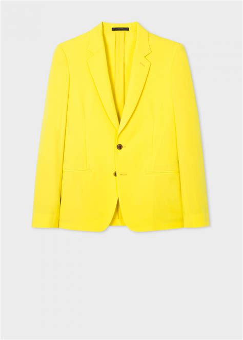 Paul Smith Tailored Fit Yellow Wool Twill Blazer Yellow Mens Suits ⋆