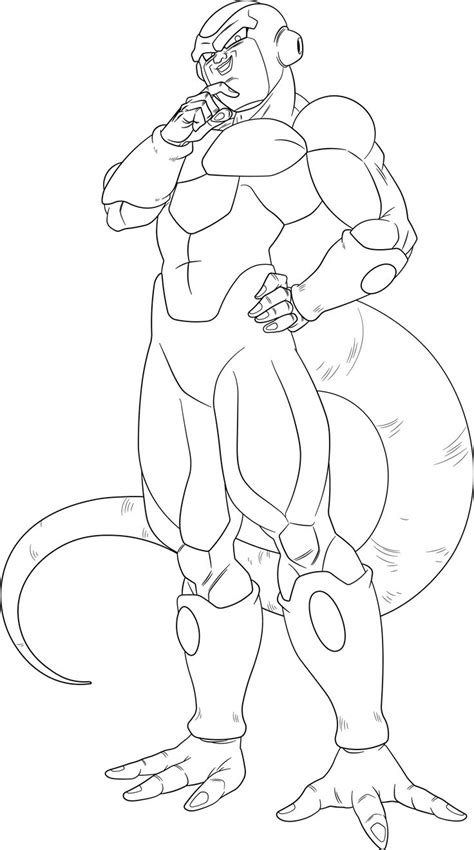 Golden Frieza Lineart By Luckyshadowkiller On Deviantart Dragon Ball