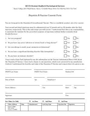 Hepatitis B Consent Form Template Fill Out And Sign Printable Pdf