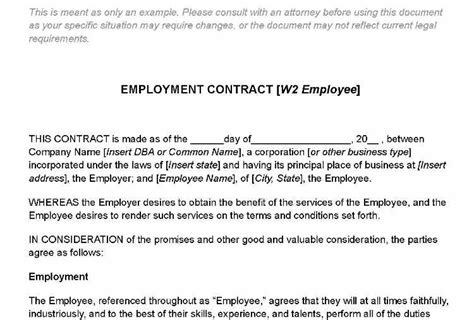 Employment Contract Template Definition And What To Include 2023