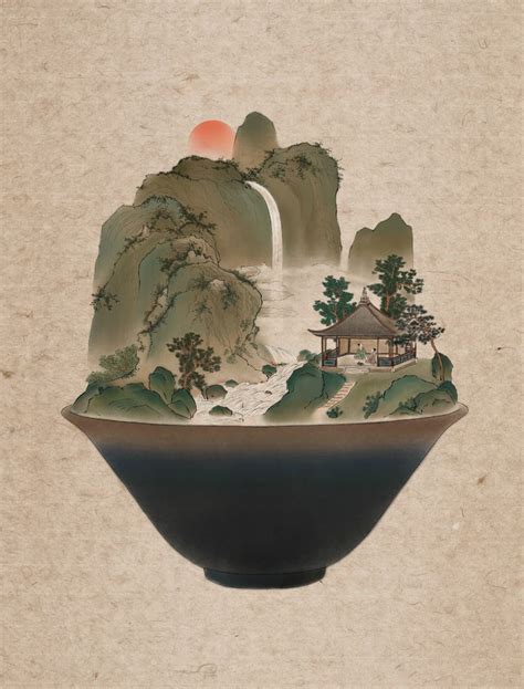 Shan Shui Water Landscape Chinese Painting Pic Cafe